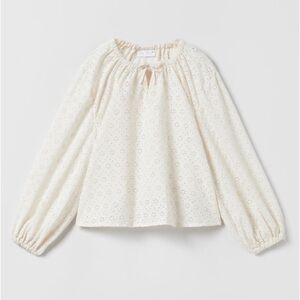 Zara Blouse With Swiss Embroidery